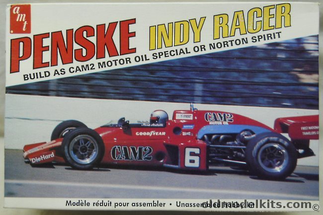 AMT 1/25 Penske Indy Racer CAM2 Motor Oil Special or Norton Spirit, T261 plastic model kit